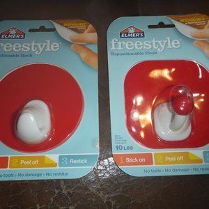 2 Elmer's Freestyle Repositionable Hooks